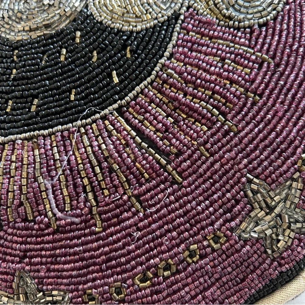 Beaded Moon Phases Decorative Pillow